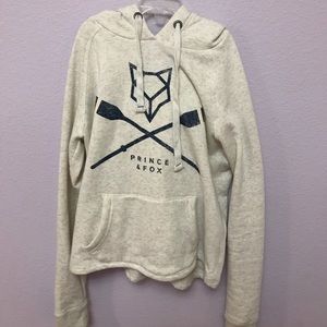 Prince and fox crop heather hoodie